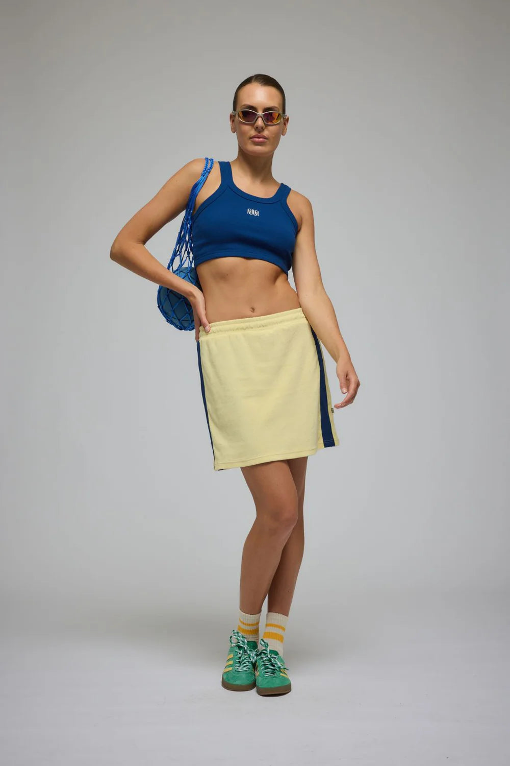 Araminta James Voyage Terry Skirt Lemon Cream