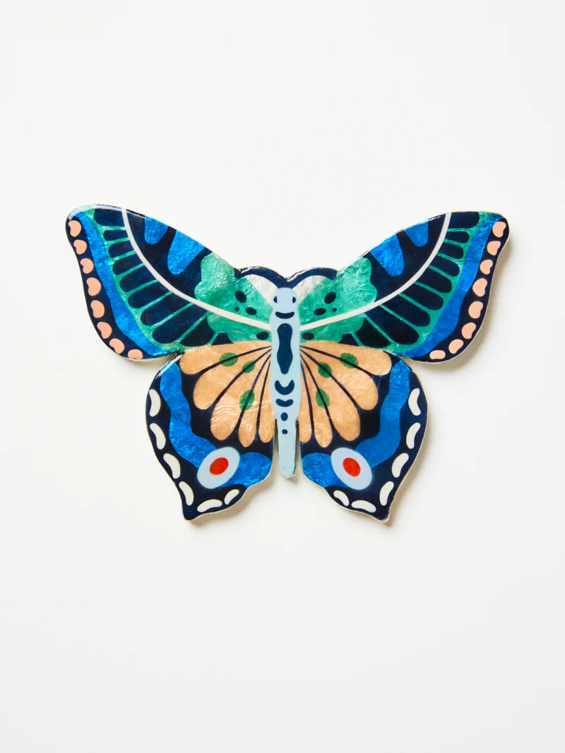 Jones & Co Butterfly Blue Green Wall Art