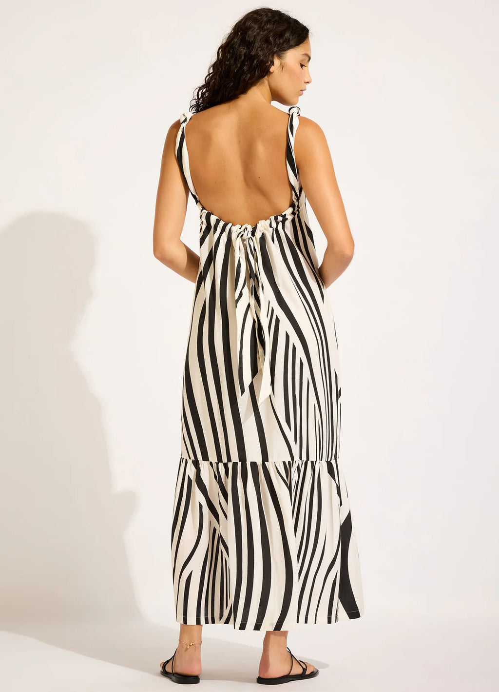 Seafolly Coastline Tie Back Maxi Dress