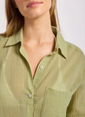 Seafolly - Crinkle Gauze Shirt - Light Meadowland