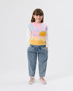 Goldie + Ace Laura Puff Sleeve Collar Long Sleeve Top
