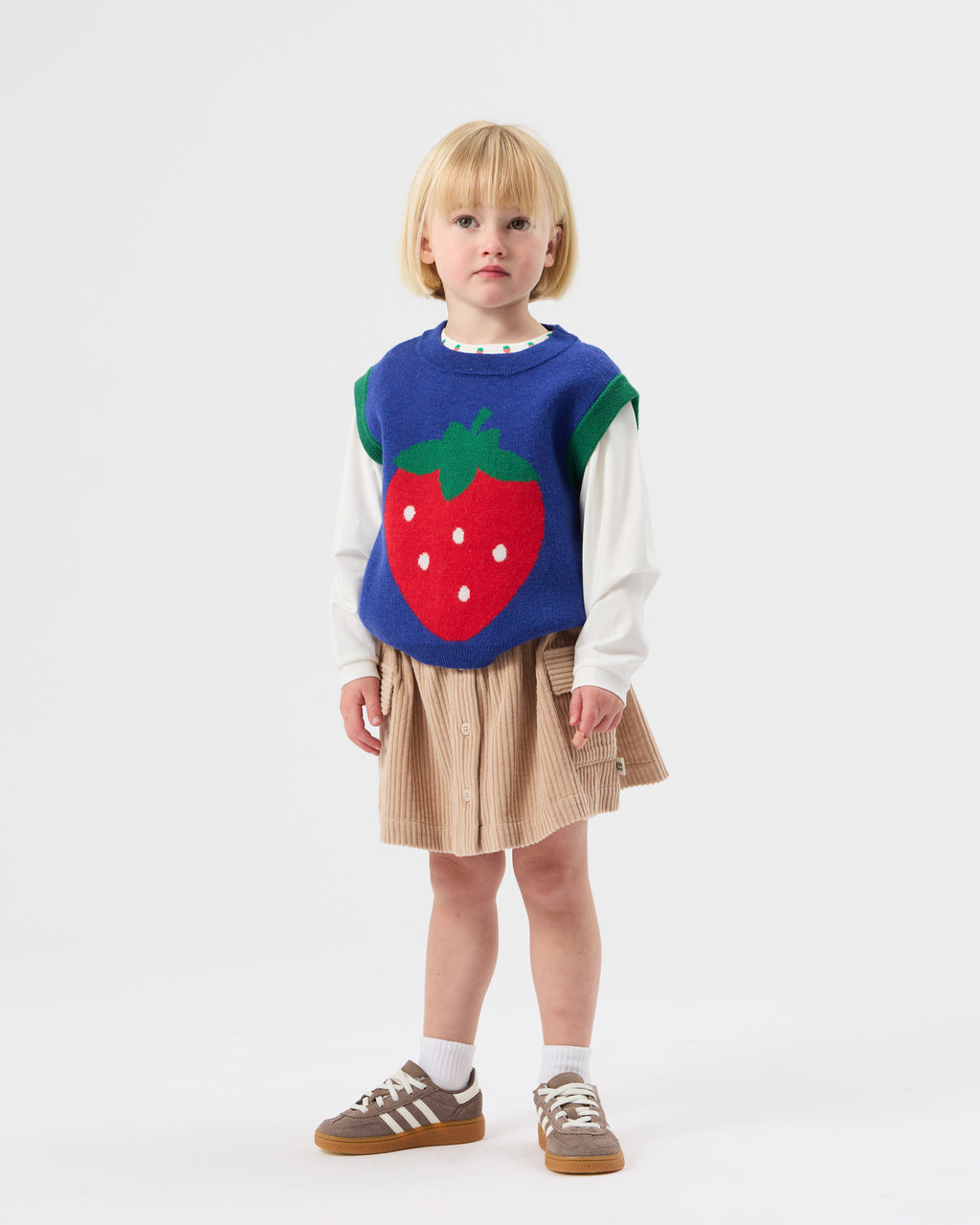 Goldie + Ace Jumbo Strawberry Knit Vest