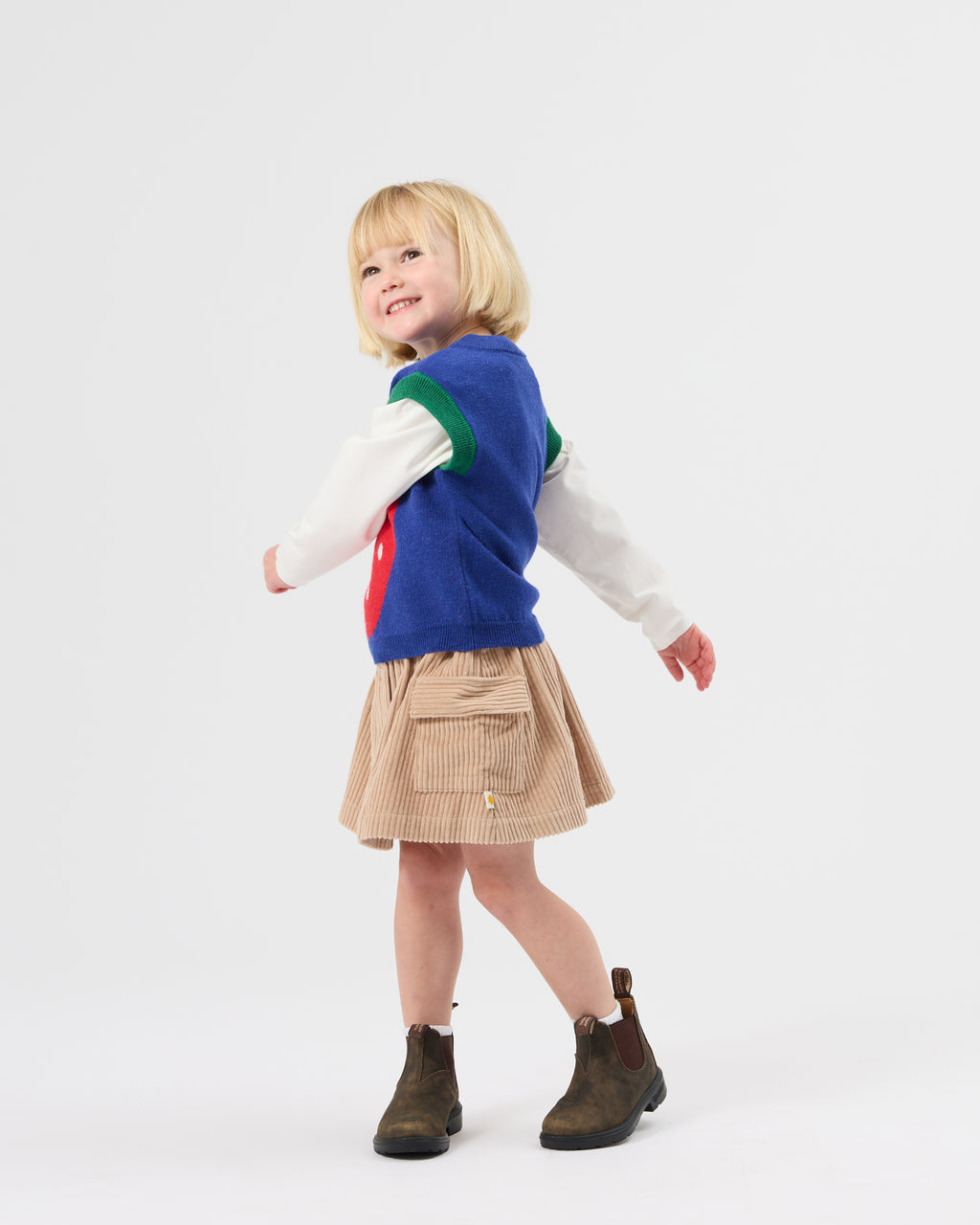 Goldie + Ace Jumbo Strawberry Knit Vest