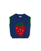 Goldie + Ace Jumbo Strawberry Knit Vest
