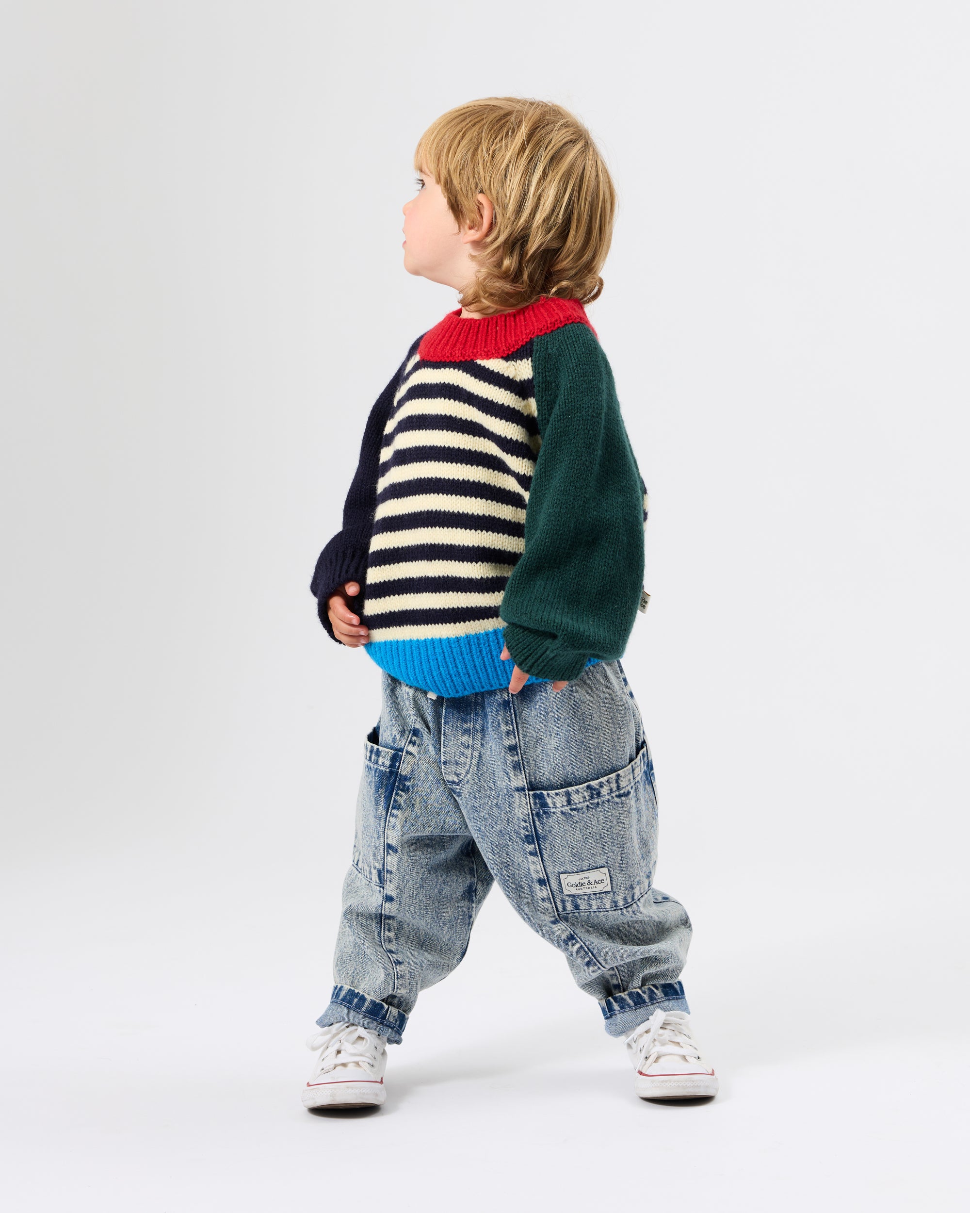Goldie + Ace Kit Denim Pocket Pant Light Denim