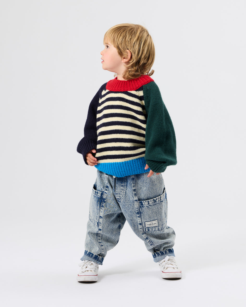 Goldie + Ace Kit Denim Pocket Pant Light Denim