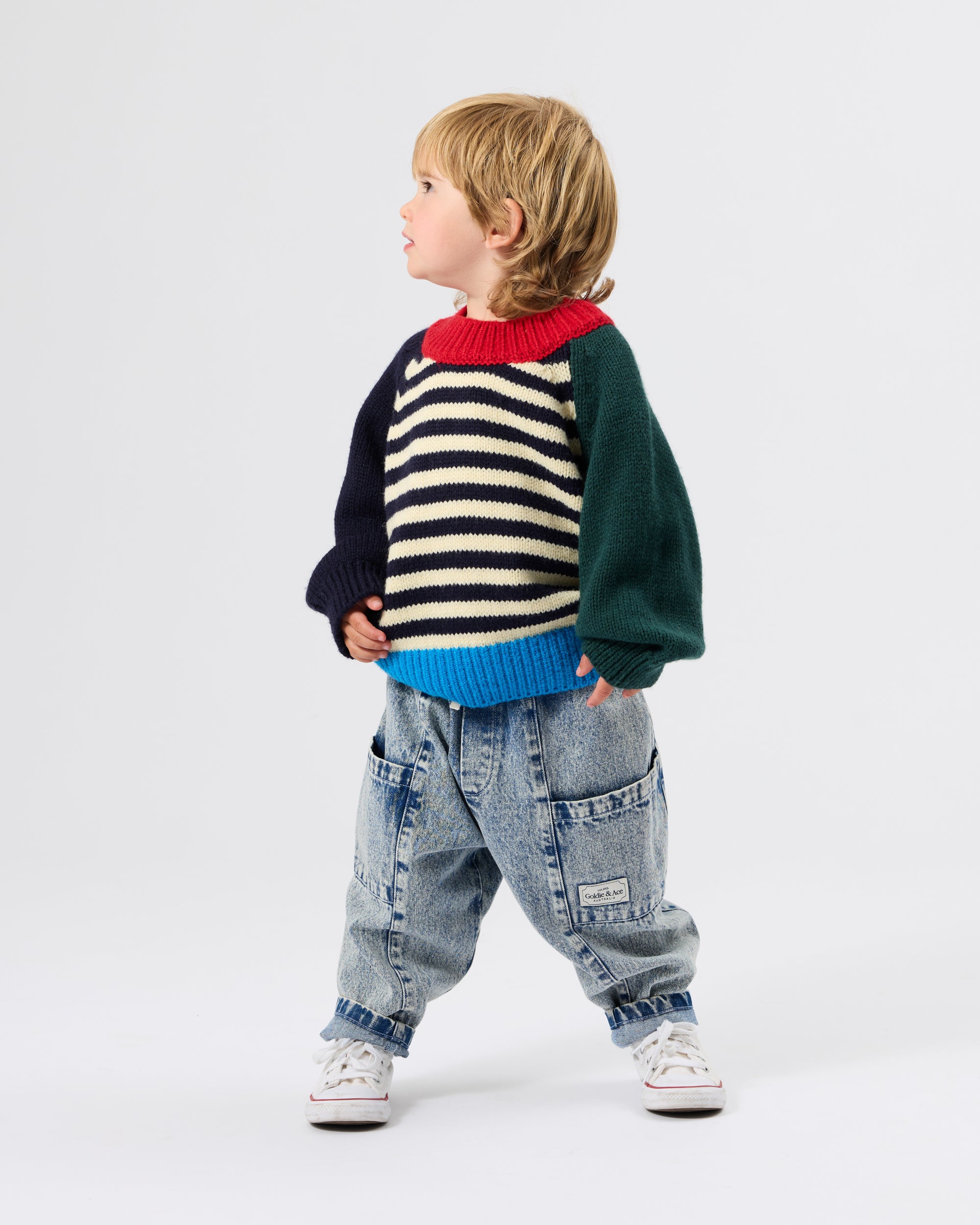 Goldie + Ace Kit Denim Pocket Pant Light Denim