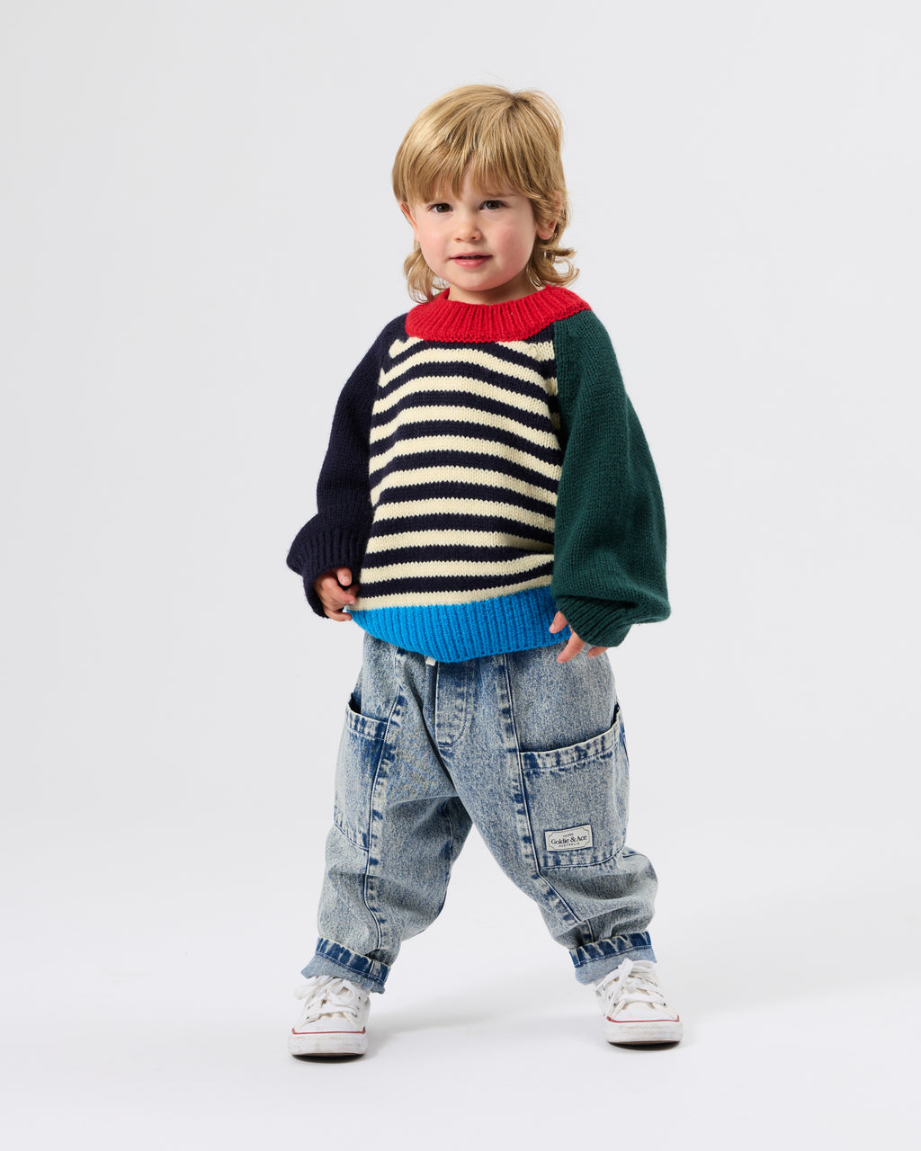 Goldie + Ace Kit Denim Pocket Pant Light Denim