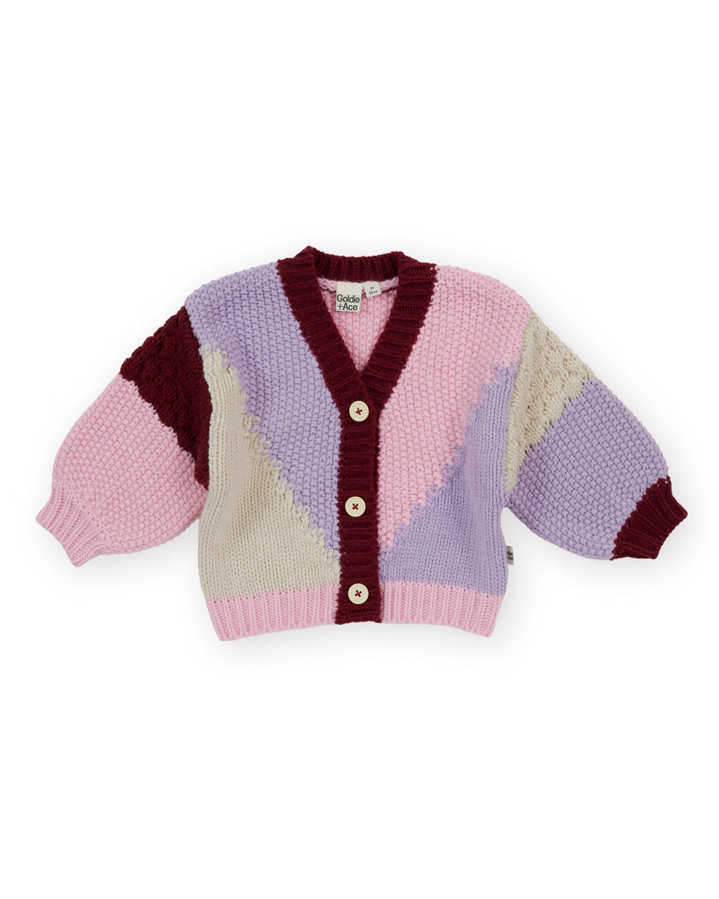 Goldie + Ace Colour Block Knit Cardigan