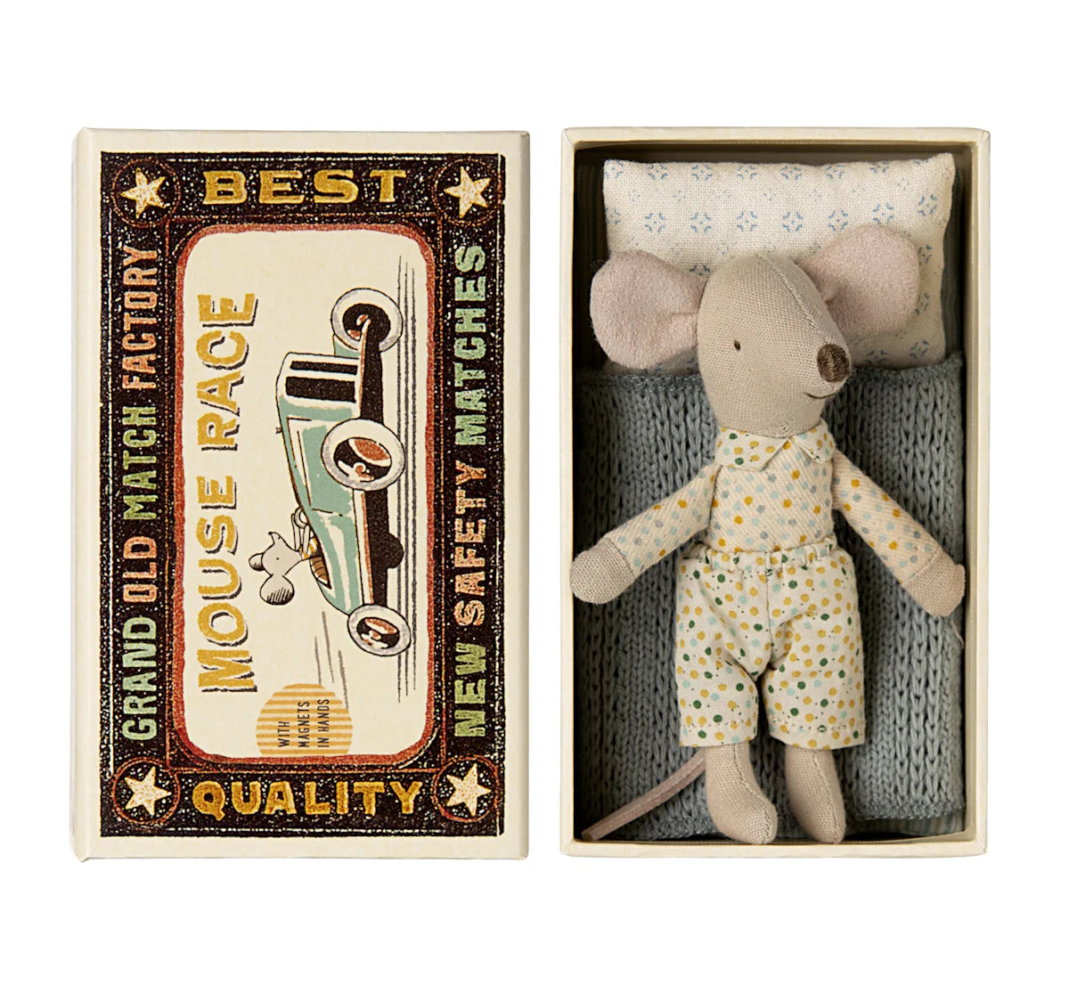 Maileg Little Brother Mouse in Matchbox