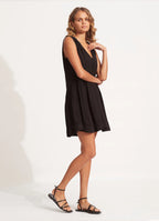 Seafolly Ladder Detail Dress - Black
