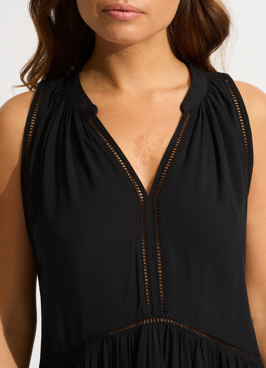Seafolly Ladder Detail Dress - Black