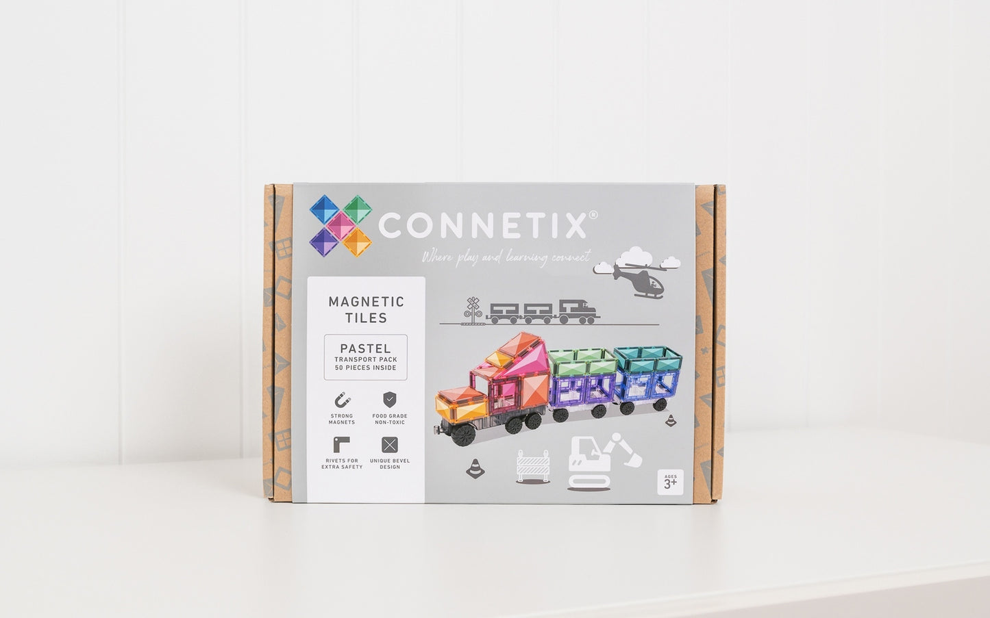 Connetix Pastel Transport Pack 50pc