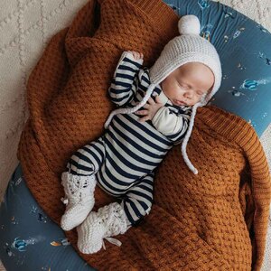 Snuggle Hunny Moonlight Stripe Organic Growsuit