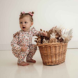 Snuggle Hunny Spring Floral Organic Growsuit