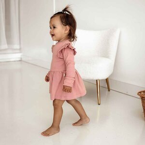 Snuggle Hunny Rose Long Sleeve Organic Dress