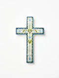 Jones & Co Samira Large Cross Blue Flower