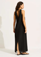 Seafolly Palermo Keyhole Front Maxi Dress - Black