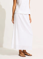 Sea Folly - Crinkle Maxi Skirt - White