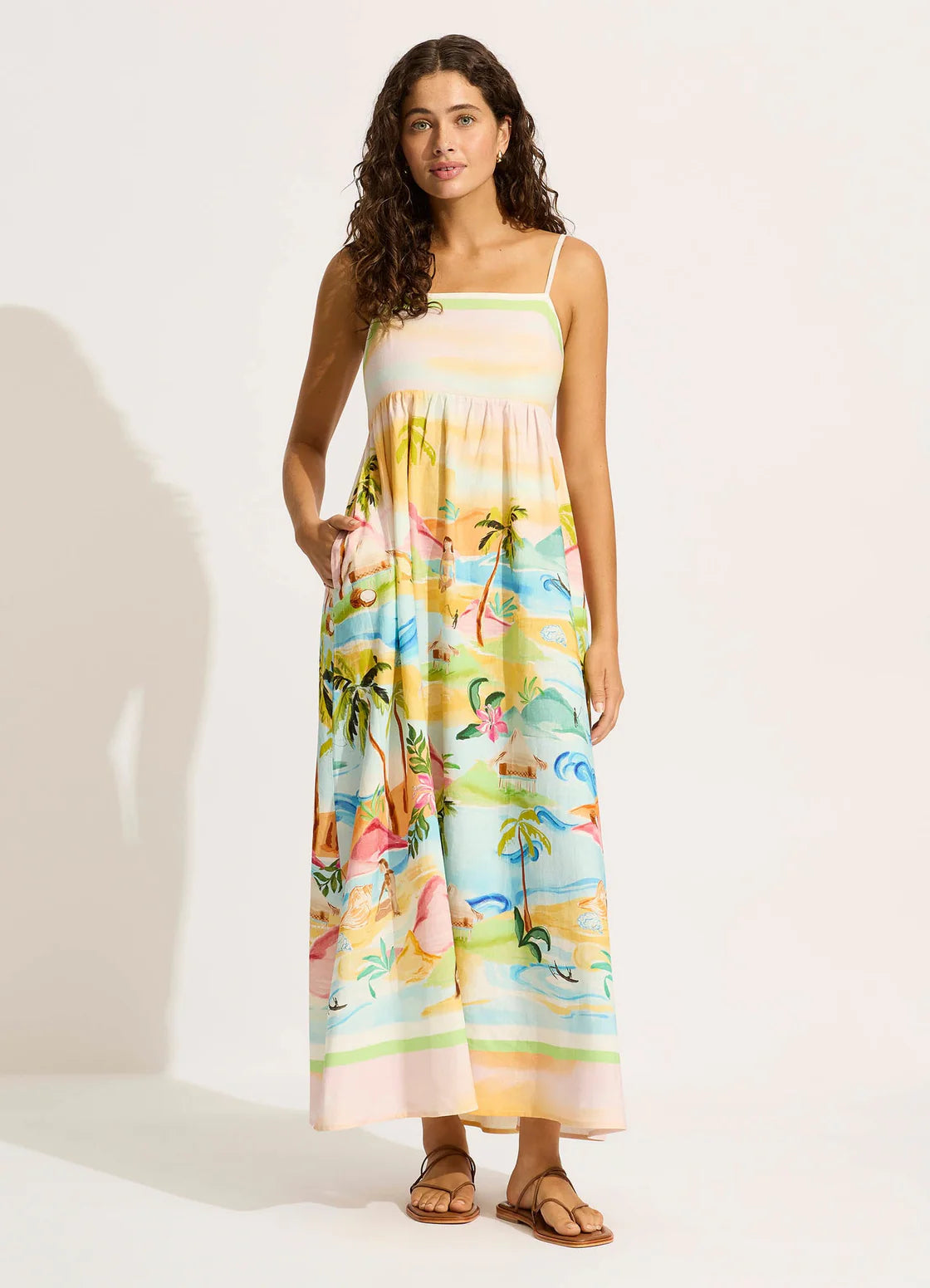 Sea Folly - South Pacific Maxi Dress Turquoise