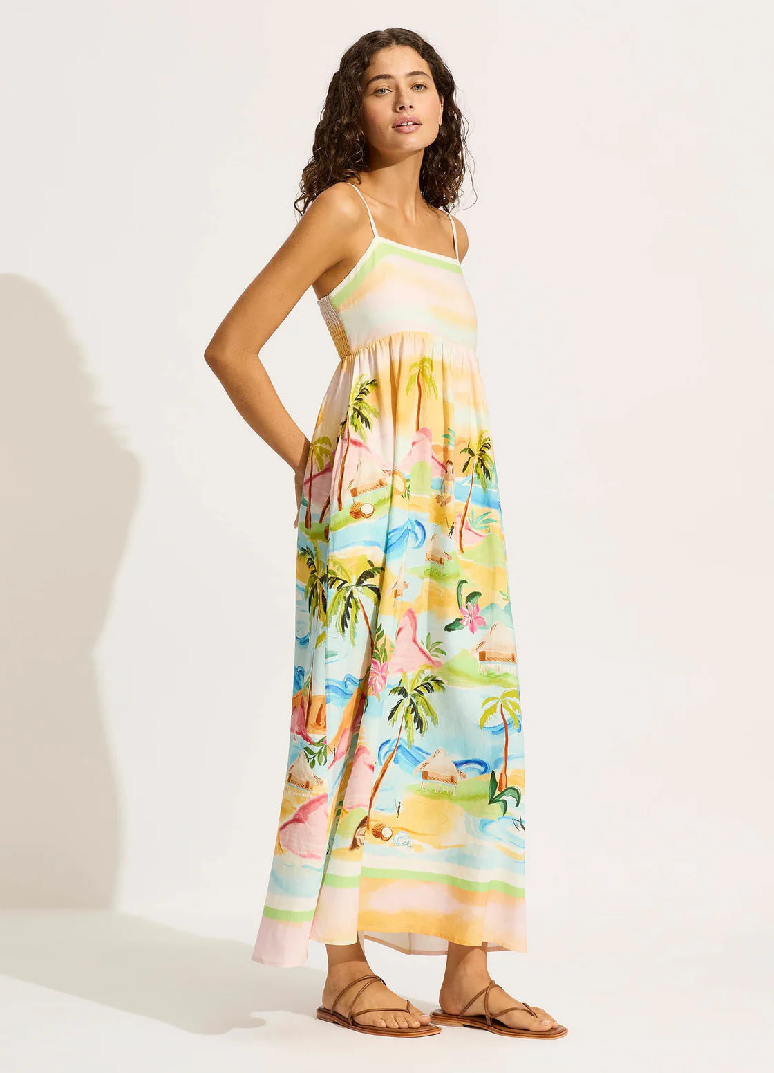 Sea Folly - South Pacific Maxi Dress Turquoise