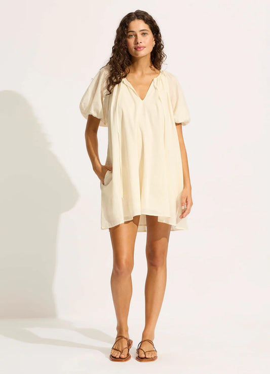 Seafolly - Mini Babydoll Dress  Ecru