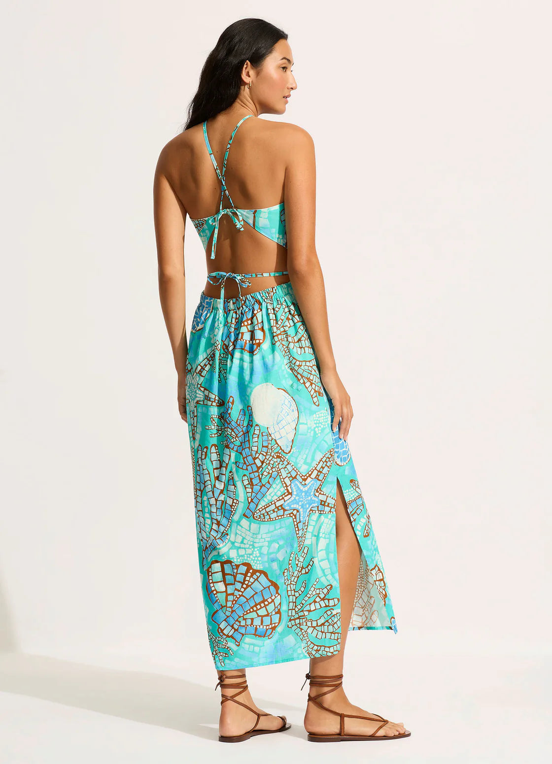 Seafolly- La Mer Cut Out Maxi Dress
