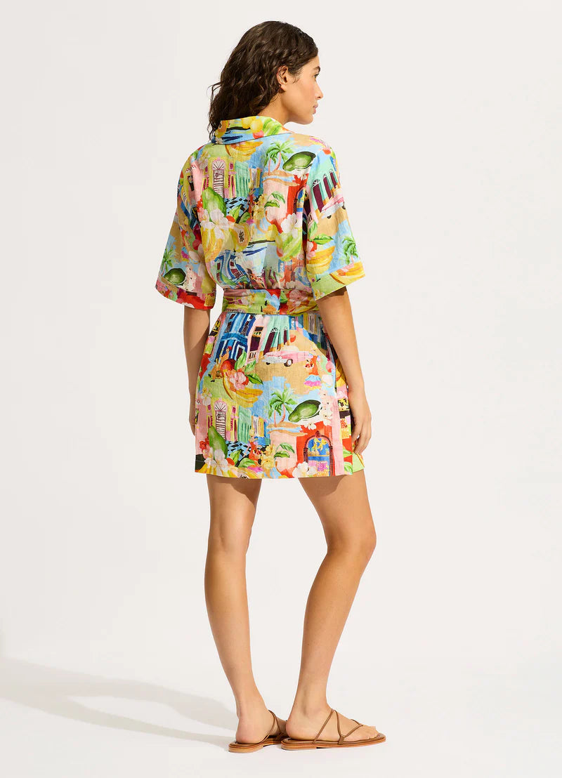 SeaFolly- Cuba Mini Shirt Dress