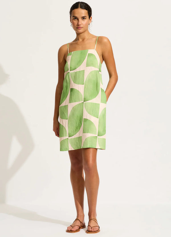 Seafolly Sunray Bandeau Mini Dress - Sage