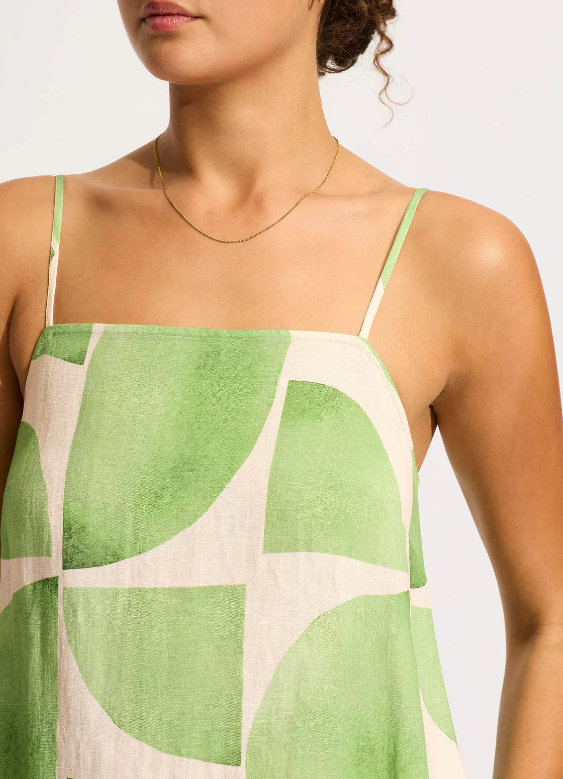 Seafolly Sunray Bandeau Mini Dress - Sage