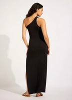 Seafolly Jersey One Shoulder Dress - Black