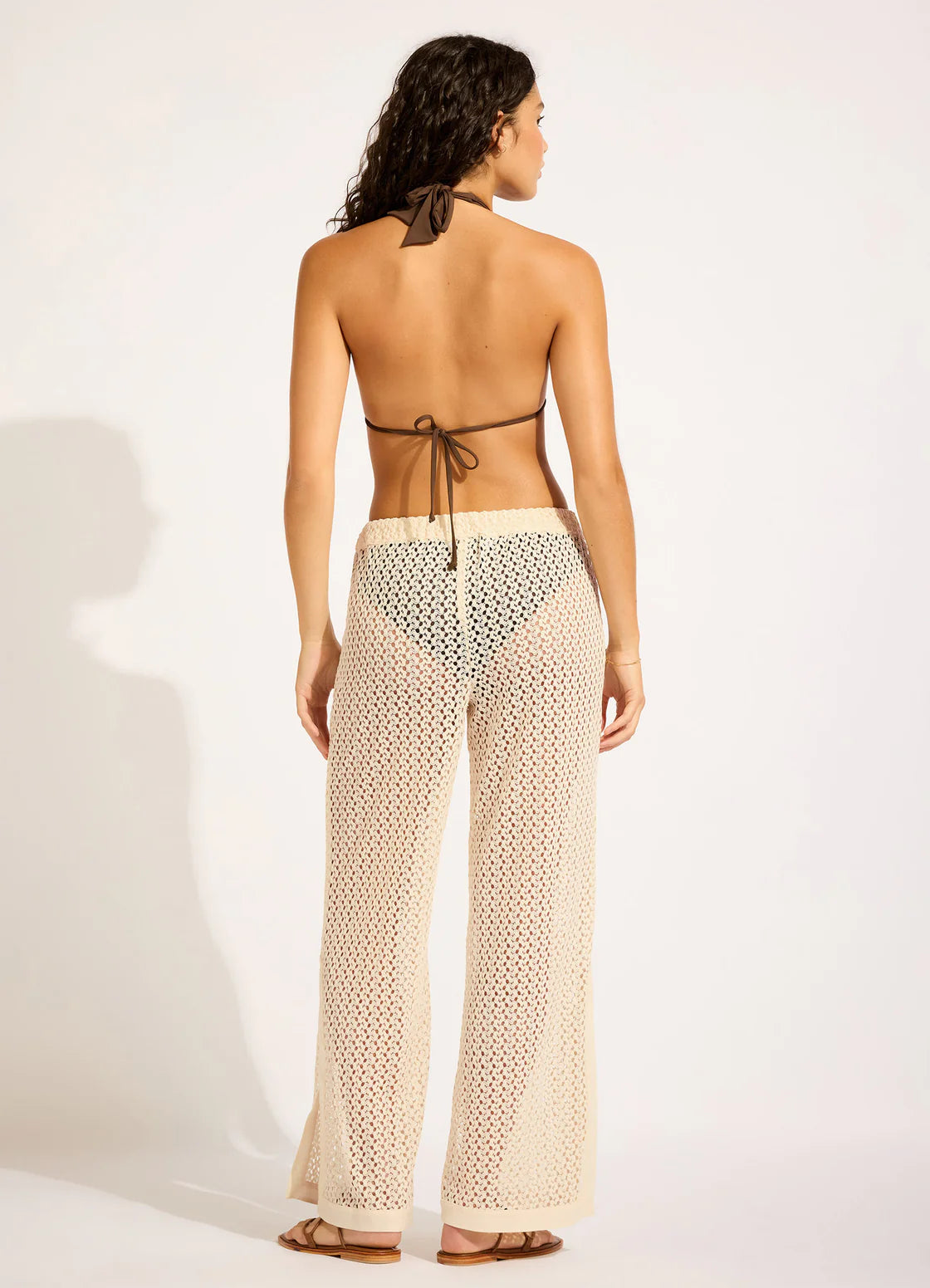 Seafolly Side Split Pant- Ecru