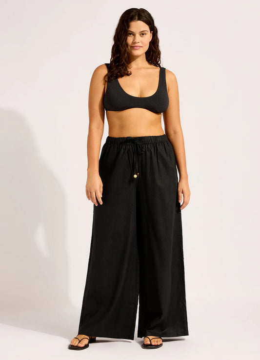 Seafolly Palermo Drawcord Waist Wide Leg Pant