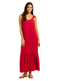 SEAFOLLY - Tie Back Maxi Dress - Cosmo Red