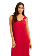 SEAFOLLY - Tie Back Maxi Dress - Cosmo Red