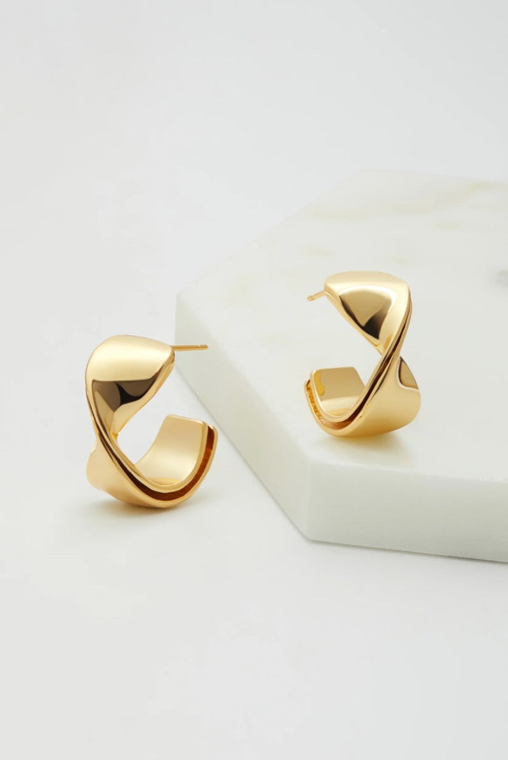 Zafino Marnie Hoop Gold Earrings