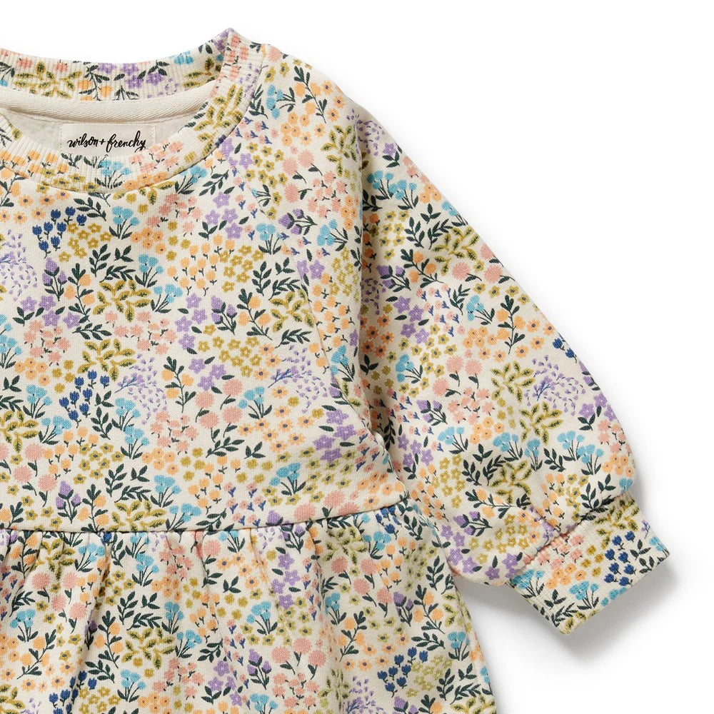 Wilson & Frenchy Tiny Bloom Organic Terry Sweat Dress