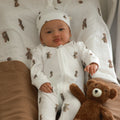 Fledge & Thread Teddy Bear Zip Onesie
