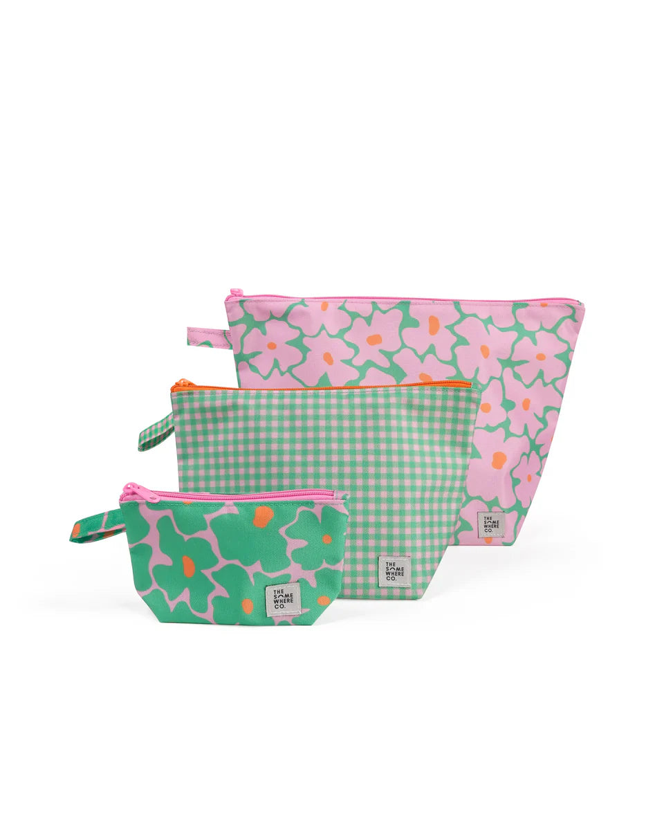 The Somewhere Co. Blossom Handy Pouch Set of 3