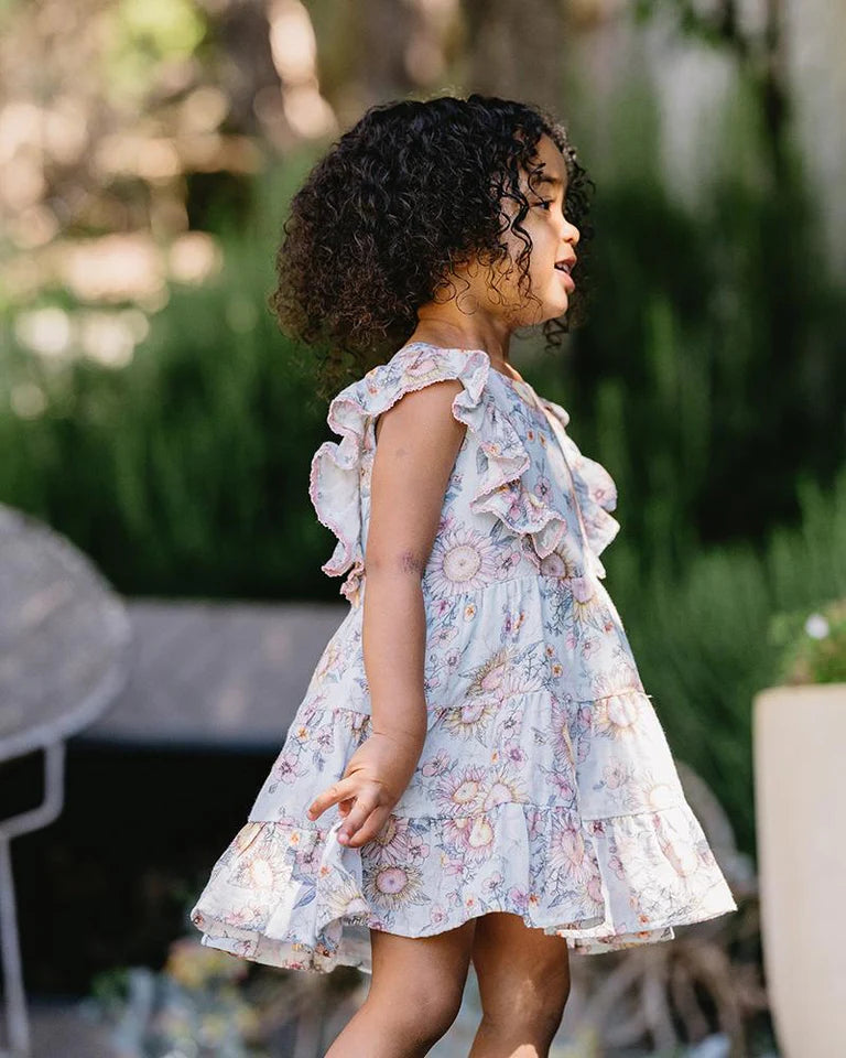 Bebe Abby Print Tiered Dress