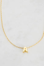Zafino Letter Necklace Gold