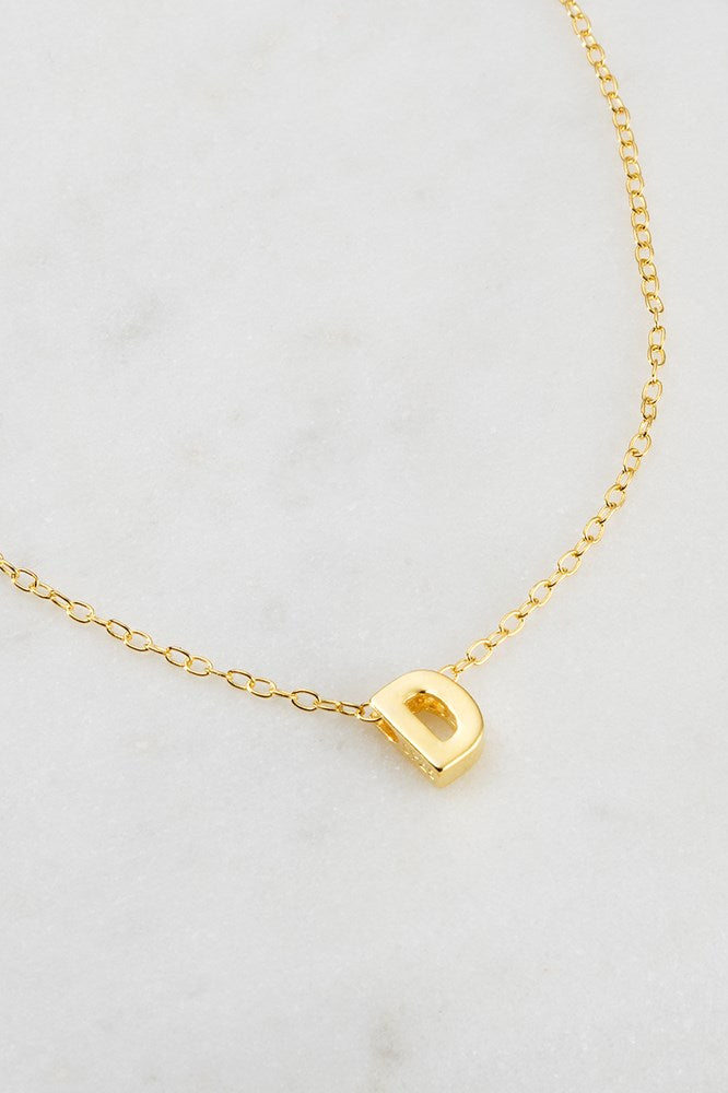 Zafino Letter Necklace Gold