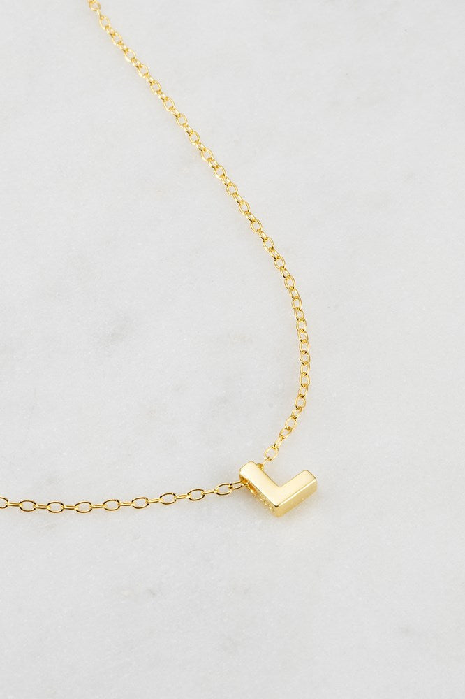 Zafino Letter Necklace Gold