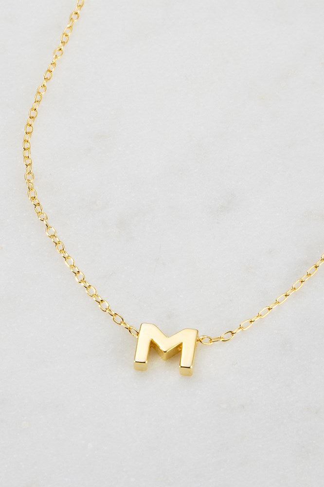 Zafino Letter Necklace Gold