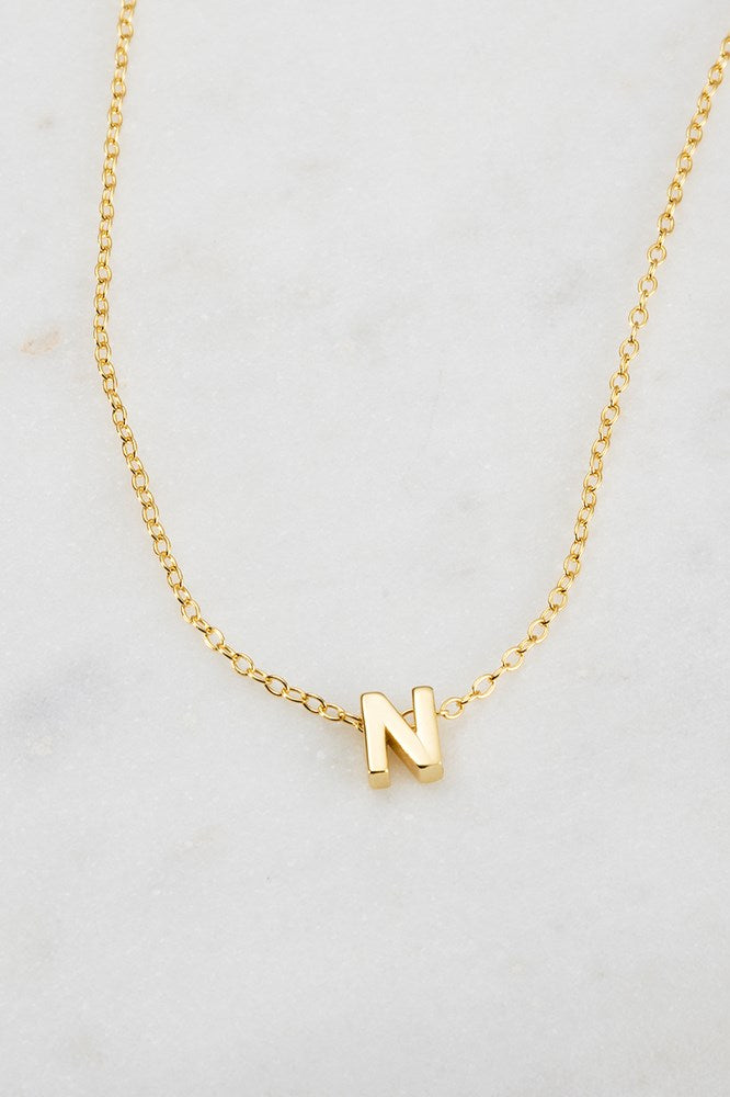 Zafino Letter Necklace Gold