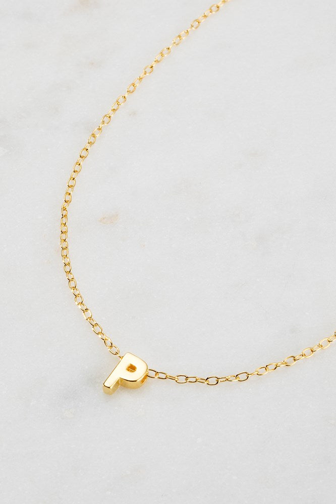 Zafino Letter Necklace Gold