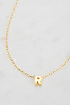 Zafino Letter Necklace Gold