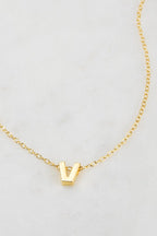 Zafino Letter Necklace Gold