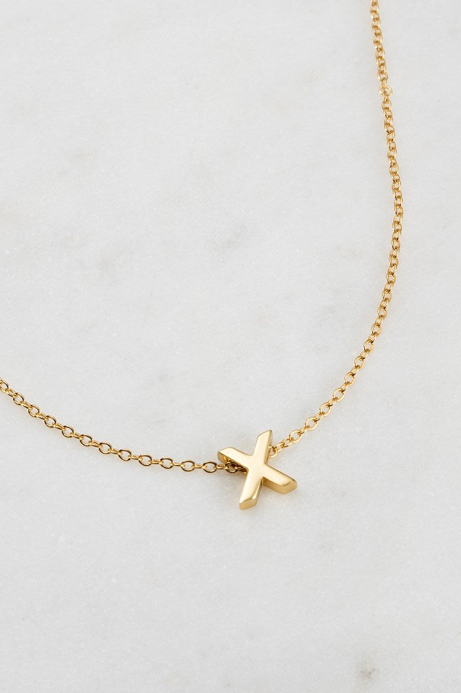 Zafino Letter Necklace Gold