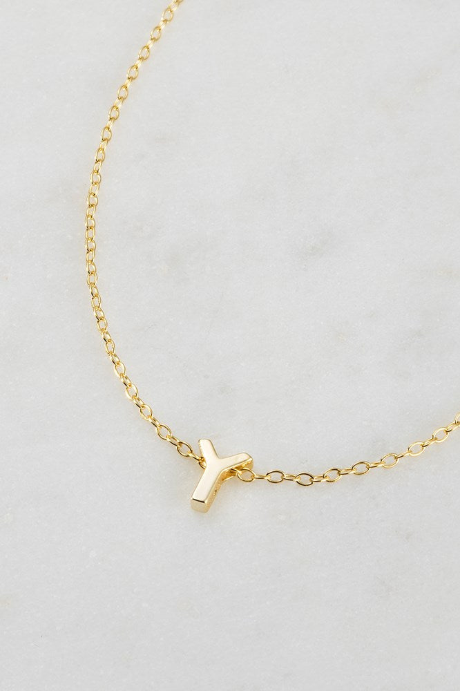 Zafino Letter Necklace Gold